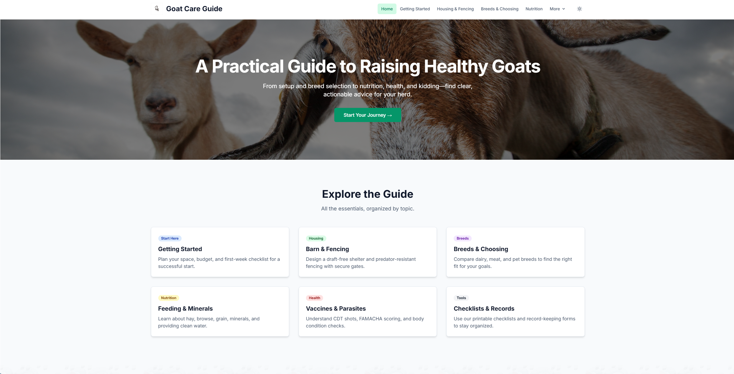 My Journey Learning and Building GoatCare101.com 🐐